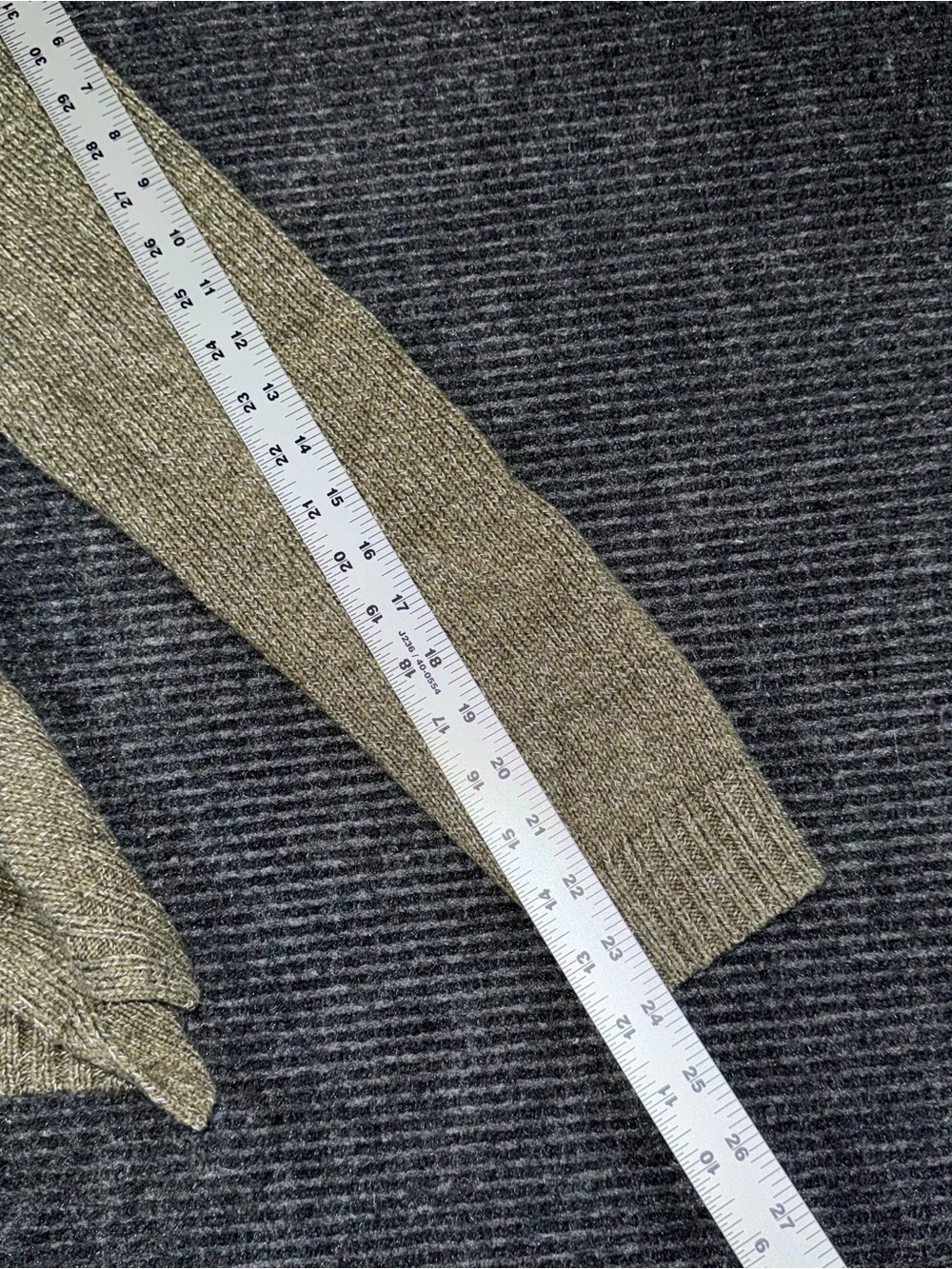 TALBOTS Women's Medium Green Cable Cotton Split Cowl Neck Sweater Long Sleeves